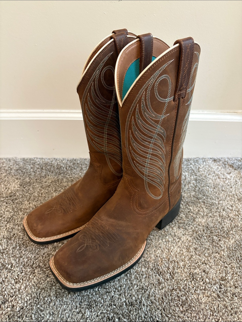 Women’s Ariat Brown Leather Western Cowboy Boots
